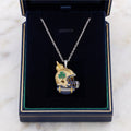 NDFI Solid Gold Chain with Diamond Pendant HTTT